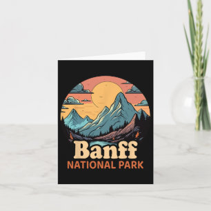 Retro Banff National Park Wandel- en Kampeerreis Kaart