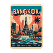 Retro Bangkok skyline - Thailand reisgeschenken Magneet (Verticaal)