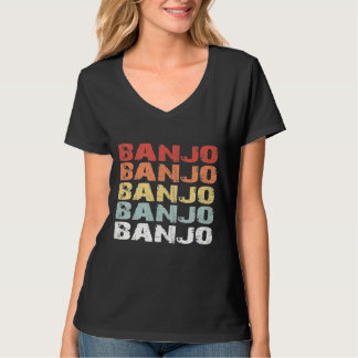 Retro Banjo 70s 80s Stijl T-shirt