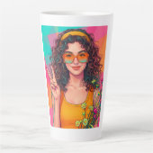 Retro banket latte mok (Voorkant)
