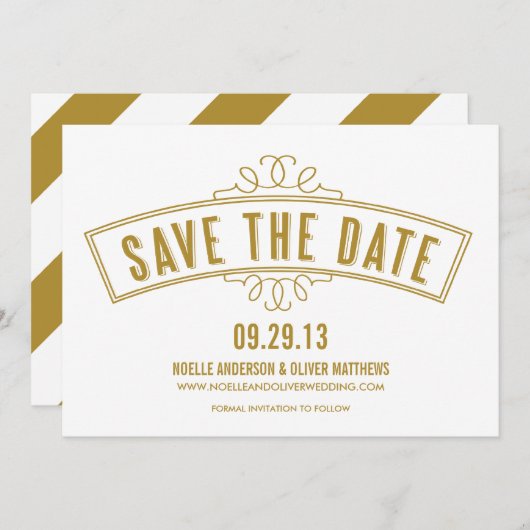 RETRO BANNER | AANKONDIGING OM DE DATUM TE BEWAREN (Voorkant / Achterkant)