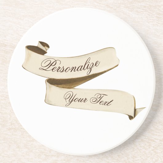  Retro Banner Oude School Vintage Zandsteen Onderzetter (Voorkant)