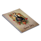 Retro Baphomet Hearts Rozen Tarot Journal Notitieboek (Rechterzijde)