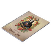 Retro Baphomet Hearts Rozen Tarot Journal Notitieboek (Linkerzijde)