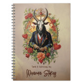 Retro Baphomet Hearts Rozen Tarot Journal Notitieboek (Voorkant)