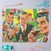 Retro Bar Drink stripillustratie Tissuepapier (Craft)