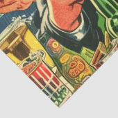 Retro Bar Drink stripillustratie Tissuepapier (Detail)