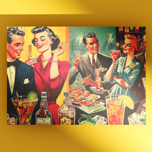 Retro Bar  Illustratie Briefkaart