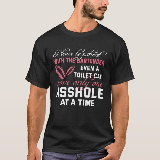Retro Bar & Pub Eigenaar Gezegde Mixoloog Bartende T-shirt (Voorkant)