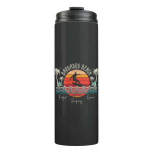 Retro Barbados Beach Thermosbeker