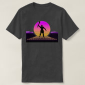 Retro Barbarian Ax Fighter Battle Warrior 80 s uit T-shirt (Design voorkant)