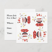 Retro Barbecue 20e-eeuwse Style Googie Kaart (Voorkant / Achterkant)