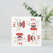 Retro Barbecue 20e-eeuwse Style Googie Kaart (Staand voorkant)