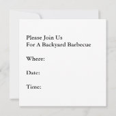 Retro Barbecue 20e-eeuwse Style Googie Kaart (Achterkant)