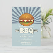 Retro  Barbecue Party Kaart (Staand voorkant)