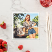 Retro Barbecue Pin-up Servet (Insitu)