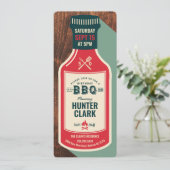  retro Barbeque Sauce Bottle Birthday Kaart (Staand voorkant)