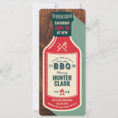  retro Barbeque Sauce Bottle Birthday Kaart (Voorkant)