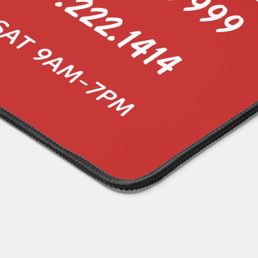 Retro Barber Badge Aangepast Bureaumat (Hoek)