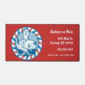 Retro Barber Badge Aangepast Bureaumat (Voorkant)