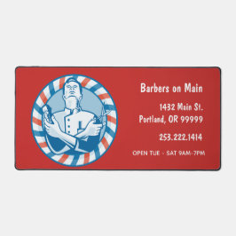 Retro Barber Badge Aangepast Bureaumat