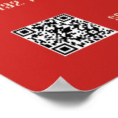 Retro Barber Badge & QR Code Poster (Hoek)