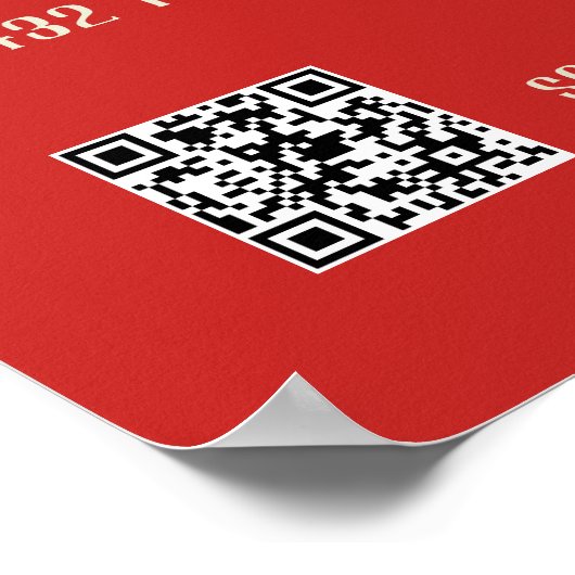 Retro Barber Badge & QR Code Poster (Hoek)