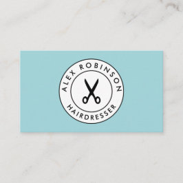 Retro barber cirkel scharen logo visitekaartje