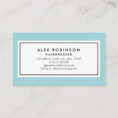 Retro barber cirkel scharen logo visitekaartje (Achterkant)