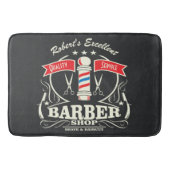 Retro Barber Stylist Work Vloermat Grey Badmat (Voorkant)