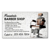 Retro Barber-winkel Magnetisch Visitekaartje (Voorkant)