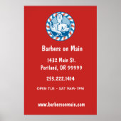 Retro Barbershop Badge Poster (Voorkant)