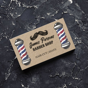 Retro  Barbershop Haar Stylist Barber Shop Visitekaartje