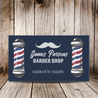 Retro  Barbershop Haar Stylist Barber Shop Visitekaartje
