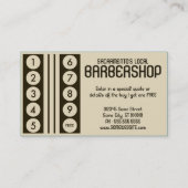 retro barbershop klantenkaartje (Achterkant)