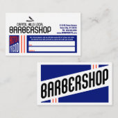 retro barbershop verwijs een vriend aanbevelingskaartje (Voorkant / Achterkant)