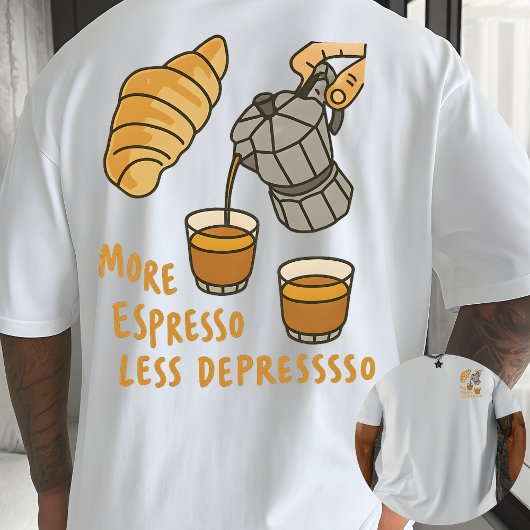 Retro Barista Graphic Tee – Coffee Addict Design T-shirt