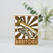 Retro Baritone Briefkaart (Staand voorkant)