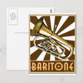Retro Baritone Briefkaart (Voorkant / Achterkant)