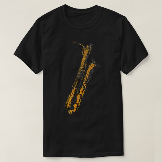  retro Baritone Saxophone Music Bari Sax T-shirt (Design voorkant)