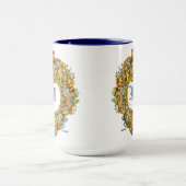 Retro barokke rococo ovale cartouche 1700 monogram mok (Midden)