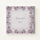 retro barokstijl grunge lijst. tekst. notitieboek (Achterkant)