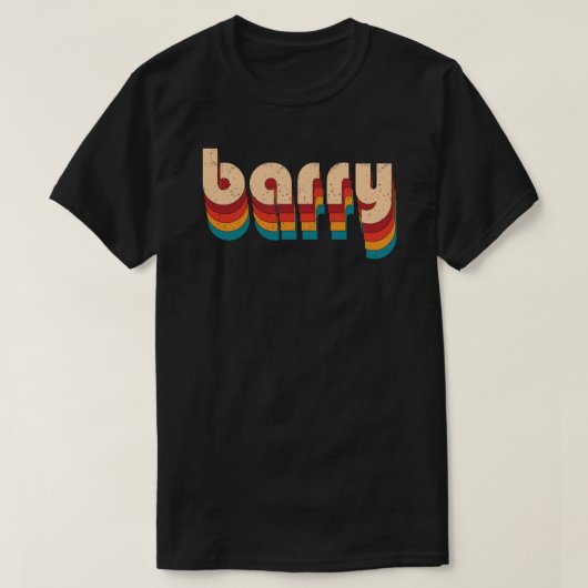 Retro Barry Naam T-Shirt (Design voorkant)