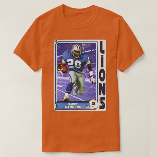 Retro Barry Sanders d T-shirt (Design voorkant)