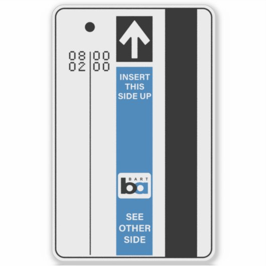 Retro Bart Train Ticket Sticker (Voorkant)