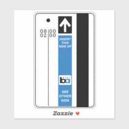 Retro Bart-trein Ticket Sticker