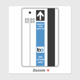 Retro Bart-trein Ticket Sticker