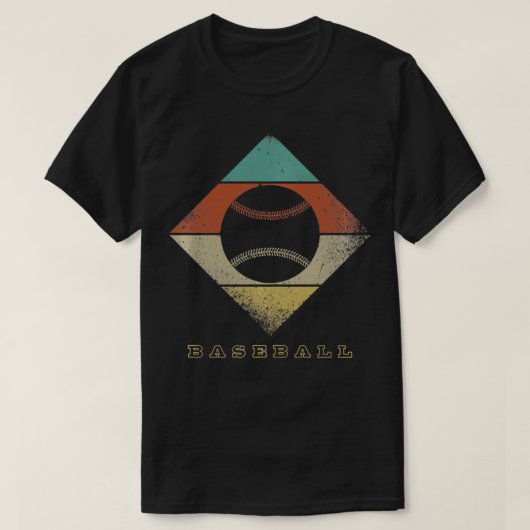 Retro Baseball 1960's 1970's Style Baseball Pullov T-shirt (Design voorkant)