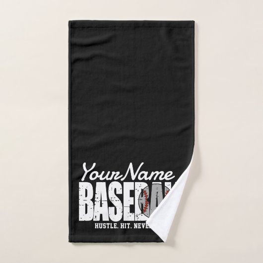 Retro Baseball ADD NAAM Pinstripe Team Speler Bad Handdoek (Handdoek)