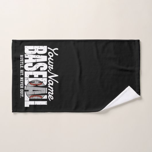 Retro Baseball ADD NAAM Pinstripe Team Speler Bad Handdoek (Handdoek)